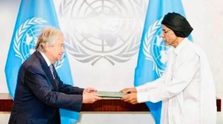 مندوب موريتانيا لدى الأمم المتحدة يقدم أوراق اعتماده