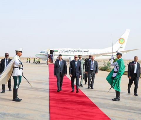 الرئيس غزواني يعود إلى نواكشوط بعد زيارة إلى كوت ديفوار