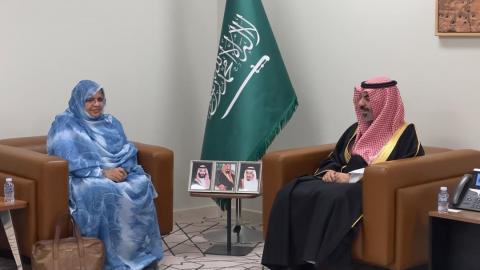 رئيسة جهة نواكشوط تبحث مع أمين منطقة المدينة المنورة سبل تعزيز التعاون التنموي
